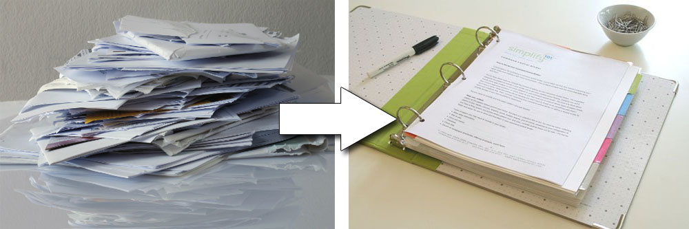 papers to binder